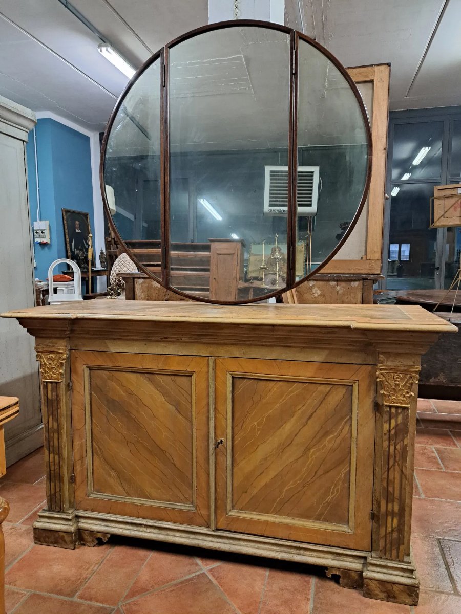 Grande specchiera rotonda-photo-3