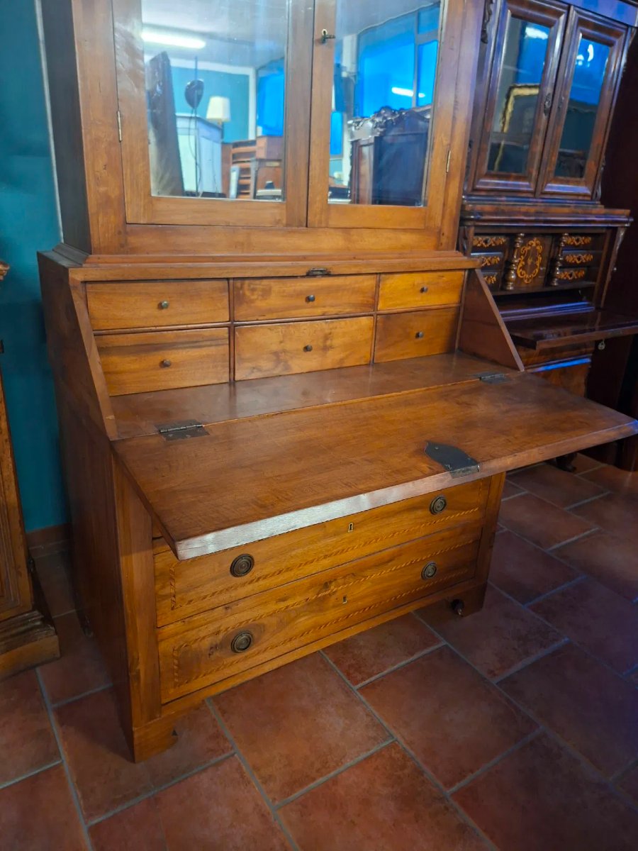 Trumeau in noce intarsiato-photo-1