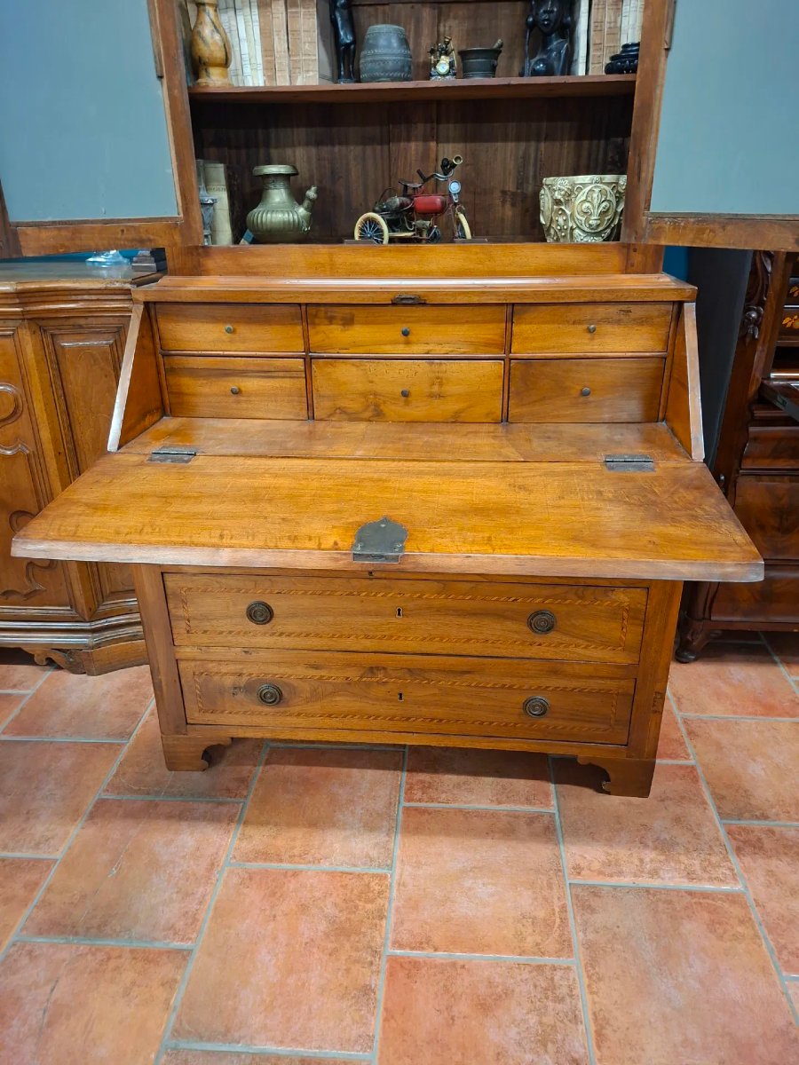 Trumeau in noce intarsiato-photo-2