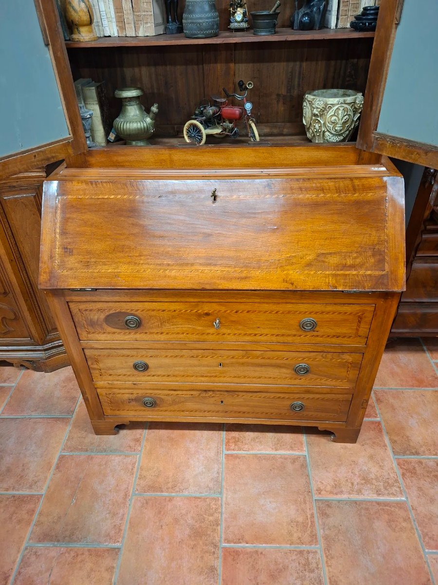 Trumeau in noce intarsiato-photo-4