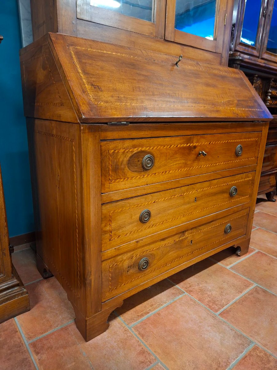 Trumeau in noce intarsiato-photo-6