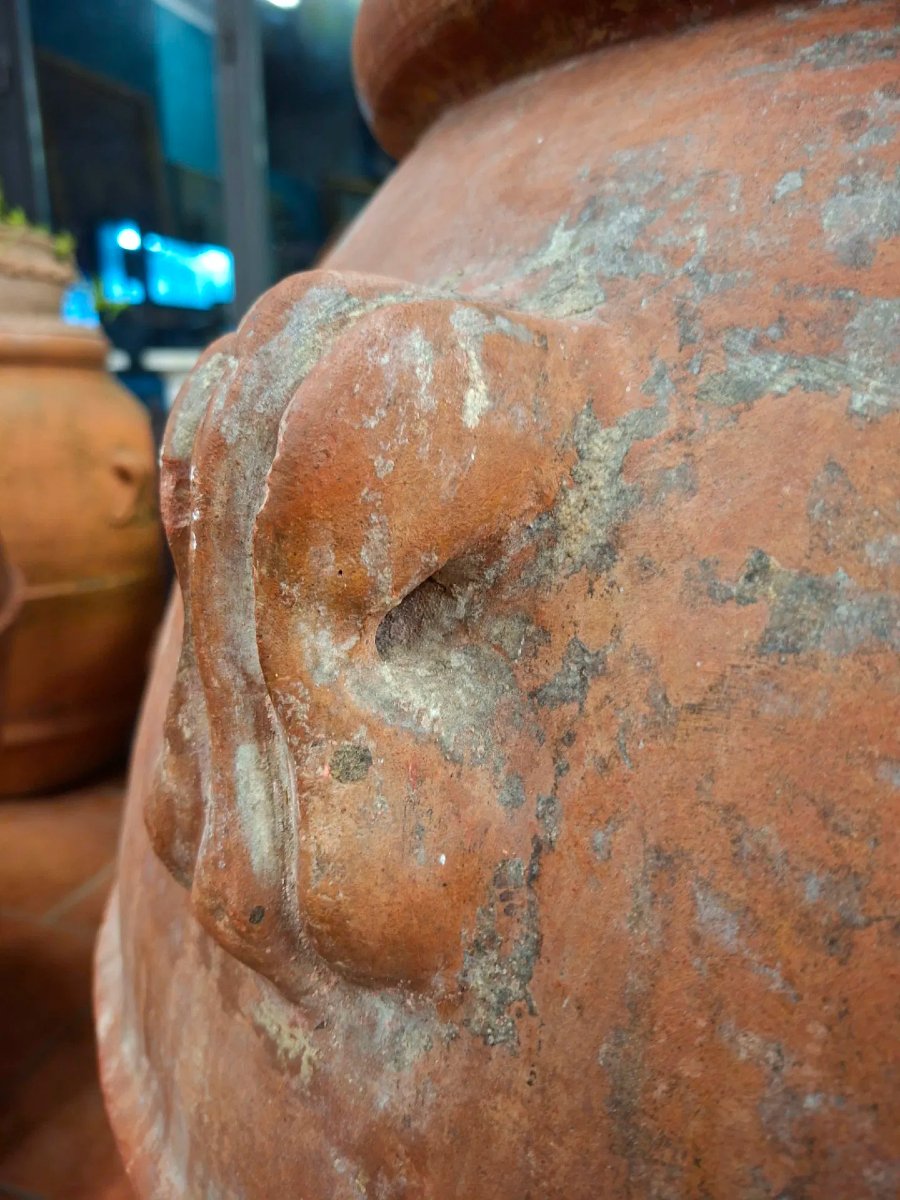 Coppia di orci di terracotta dell'Ottocento, manifattura Montecchio, Toscana-photo-2