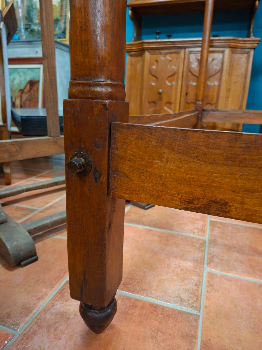 Letto a baldacchino Impero in noce-photo-3