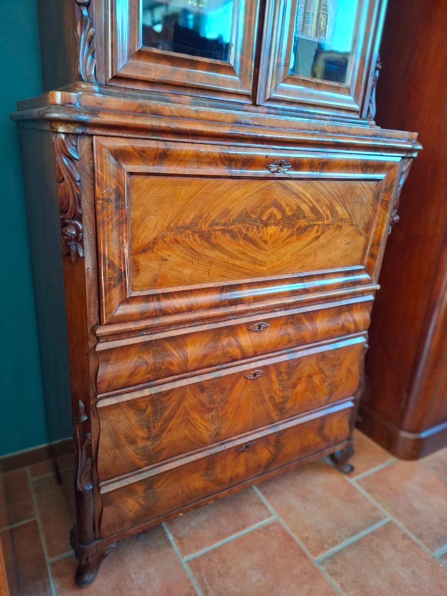 Troumeau olandese dell' Ottocento intarsiato-photo-3