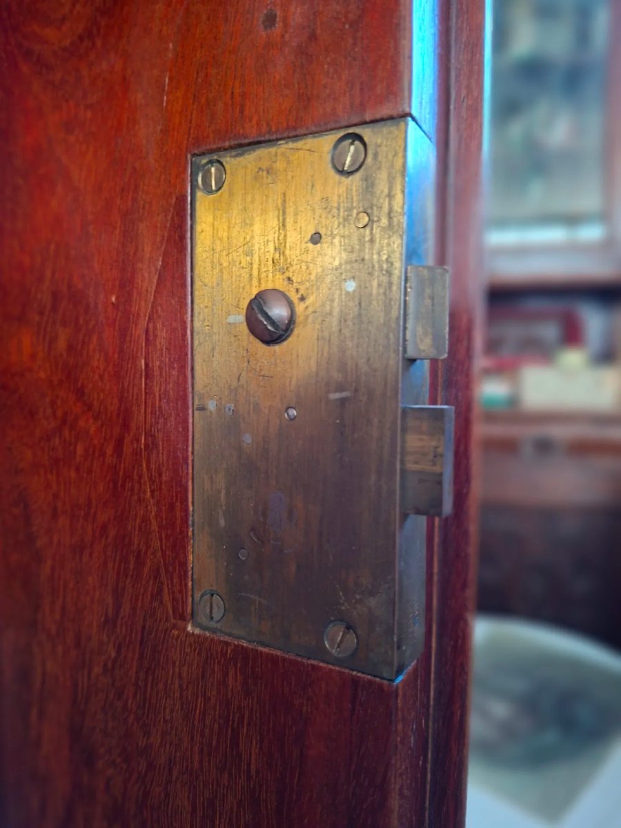 Armadio in piuma di mogano con bronzi-photo-4