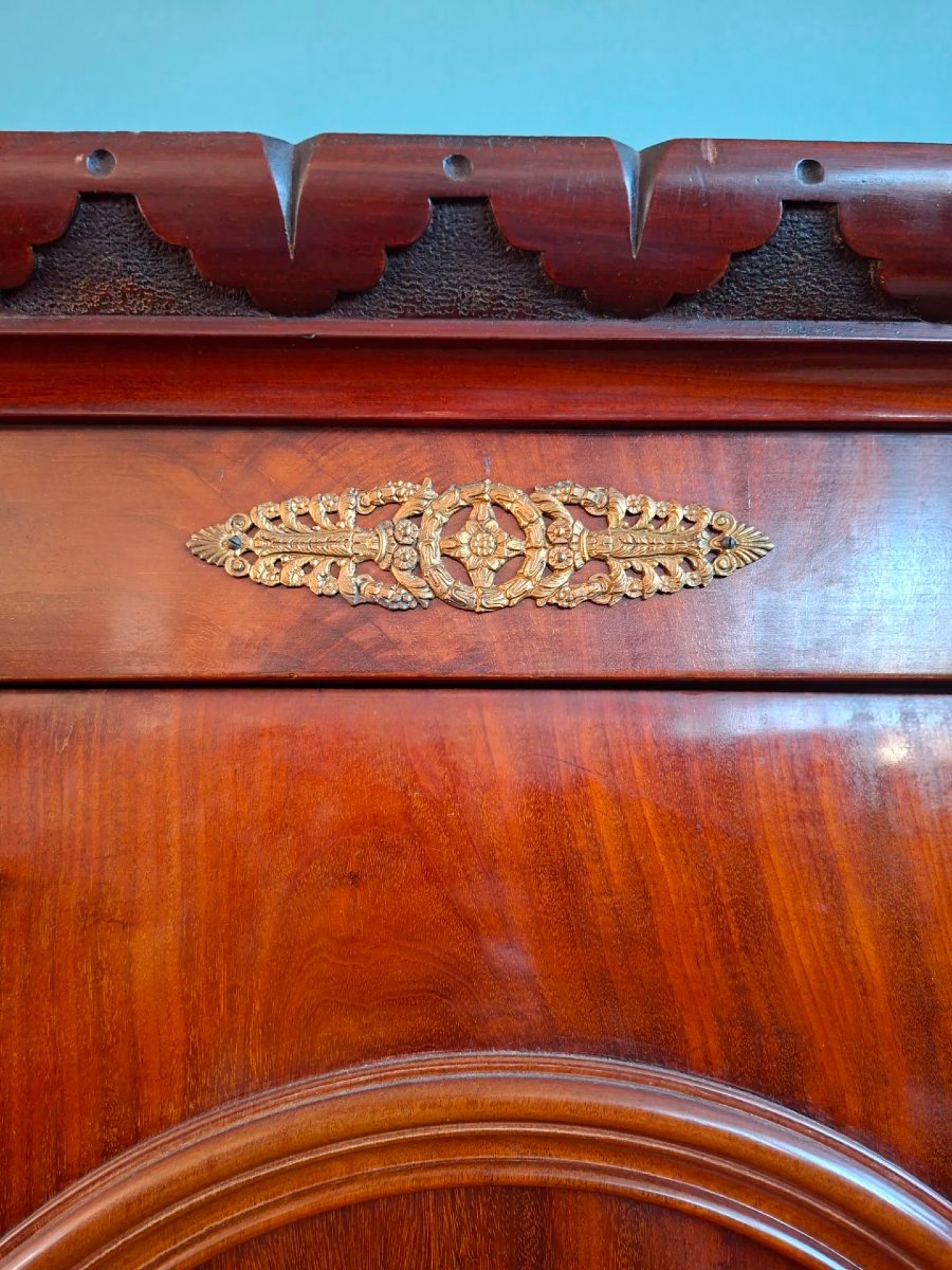 Armadio in piuma di mogano con bronzi-photo-5