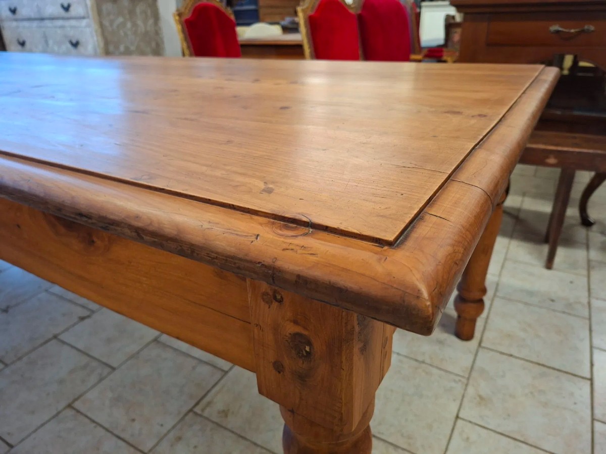 Grande tavolo in cipresso dell'Ottocento-photo-3