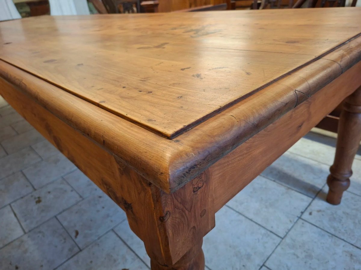 Grande tavolo in cipresso dell'Ottocento-photo-3
