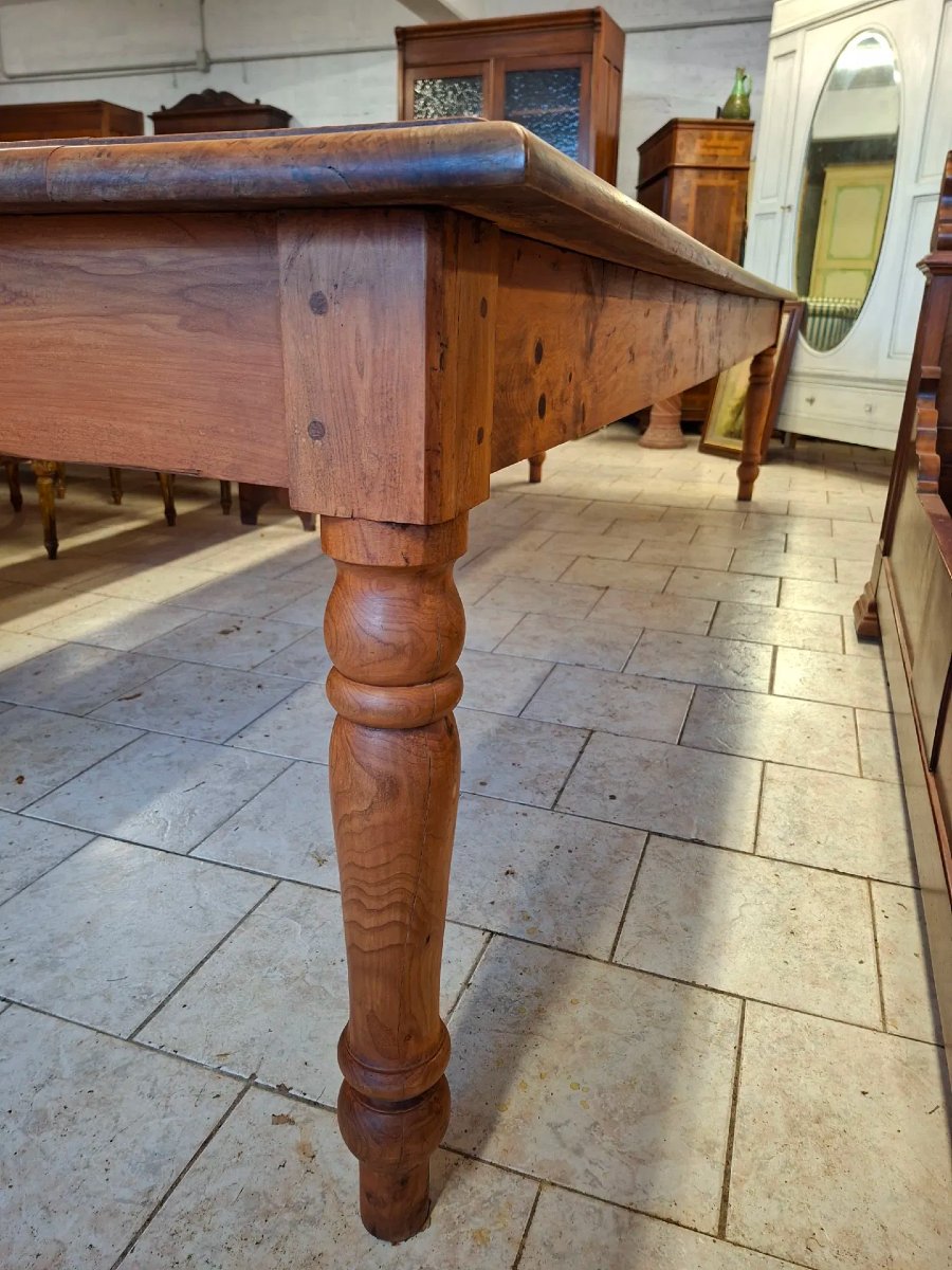 Grande tavolo in cipresso dell'Ottocento-photo-4