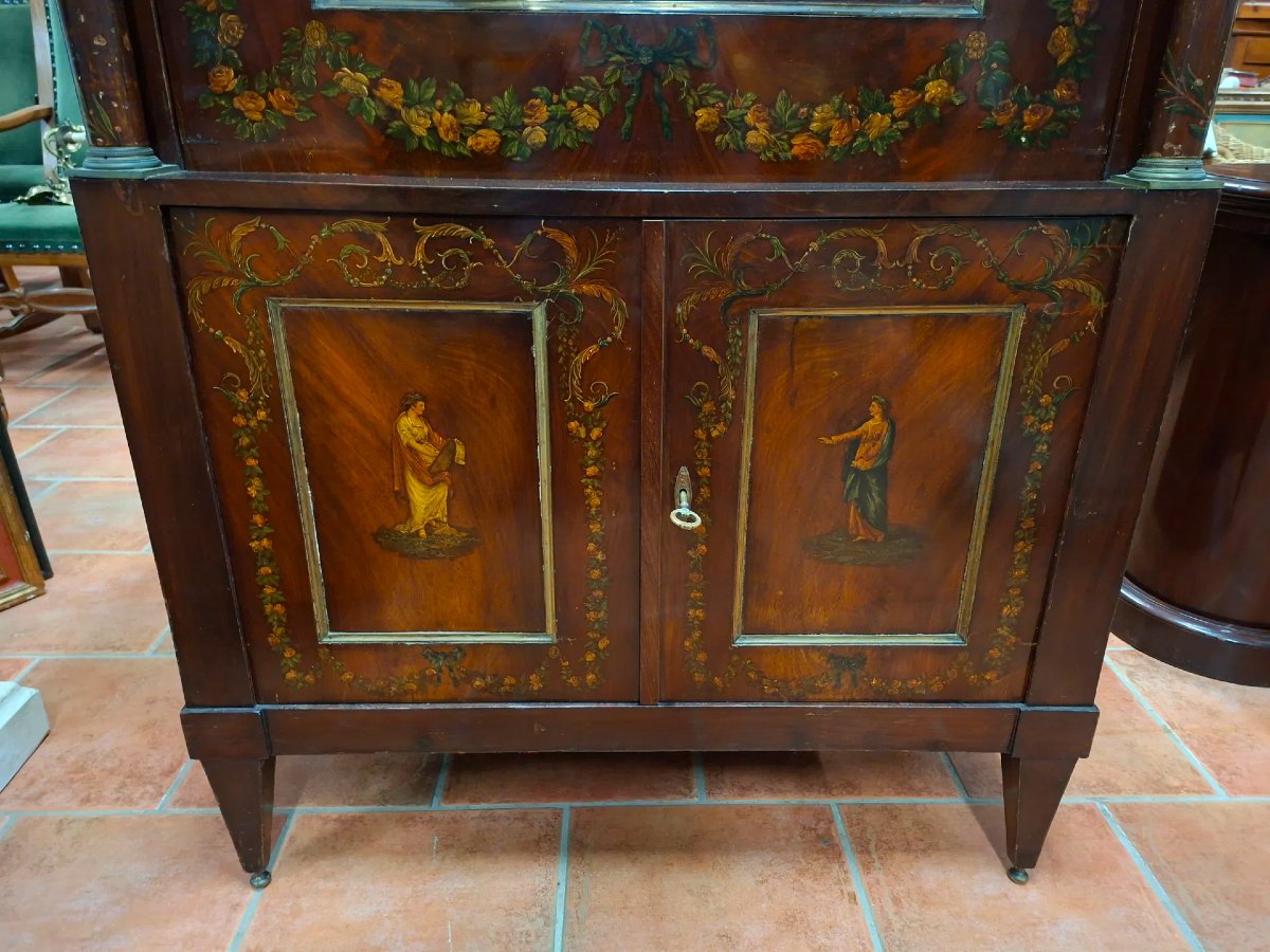 Secretaire neoclassico dipinto-photo-5