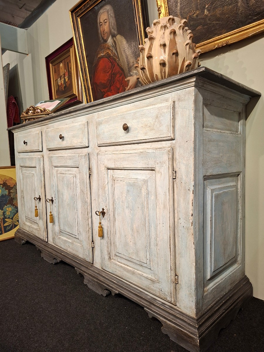 Credenza del '700  a 3 porte dipinta-photo-4