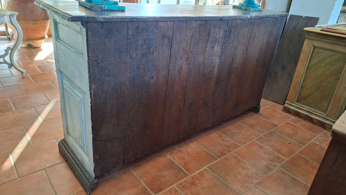 Credenza del '700  a 3 porte dipinta-photo-3
