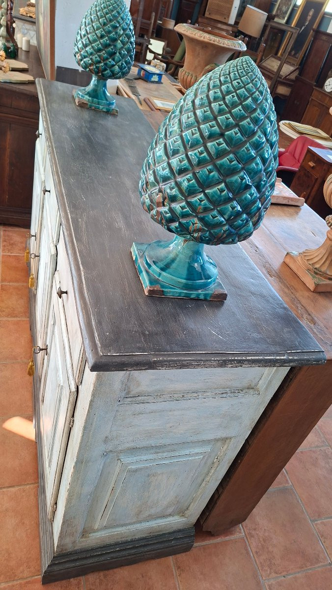 Credenza del '700  a 3 porte dipinta-photo-4