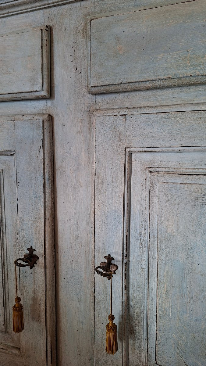 Credenza del '700  a 3 porte dipinta-photo-5