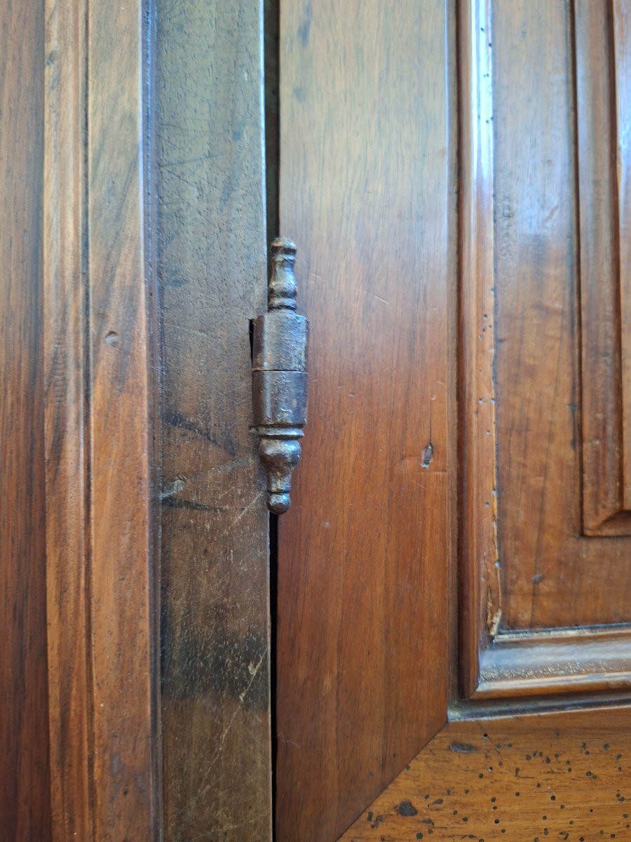 Credenza in noce a doppio corpo-photo-5