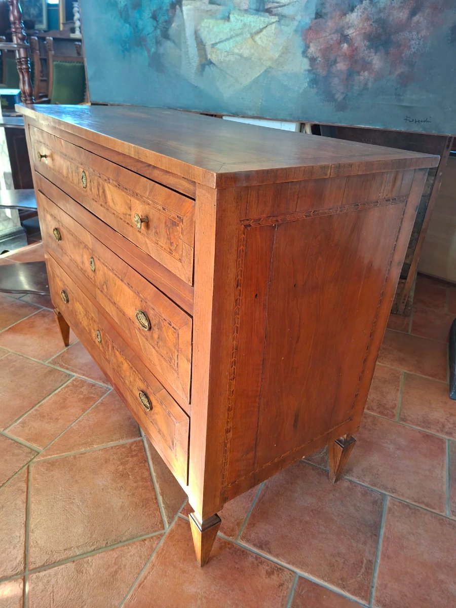 Comò in stile Luigi XVI intarsiato-photo-2