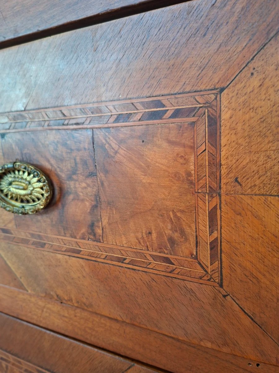 Comò in stile Luigi XVI intarsiato-photo-3