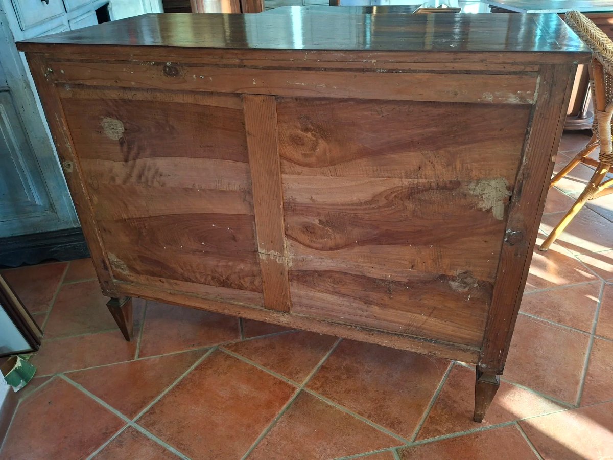 Comò in stile Luigi XVI intarsiato-photo-4