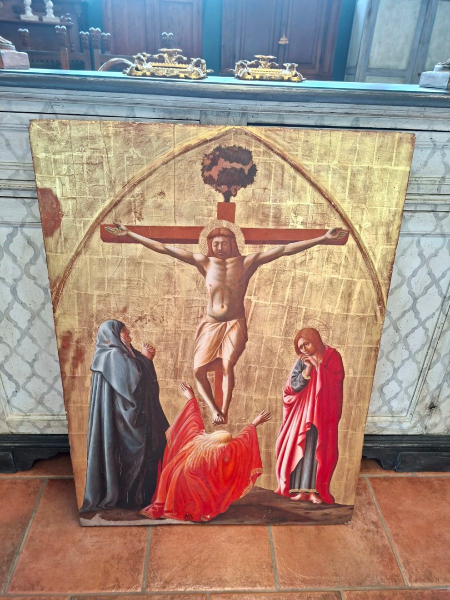 Crocifissione su tavola e fondo oro, da Masaccio-photo-4
