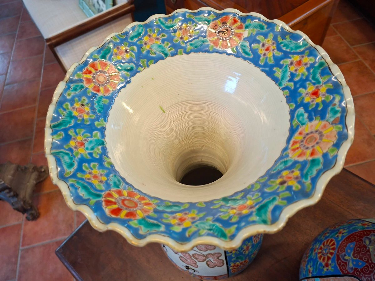 Coppia di vasi giapponese, Kutani, seconda metà dell'Ottocento-photo-2