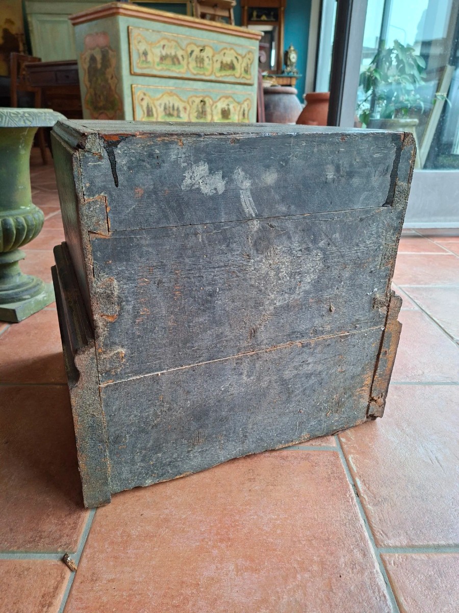  Coppia di basi per sculture in legno dipinto-photo-4