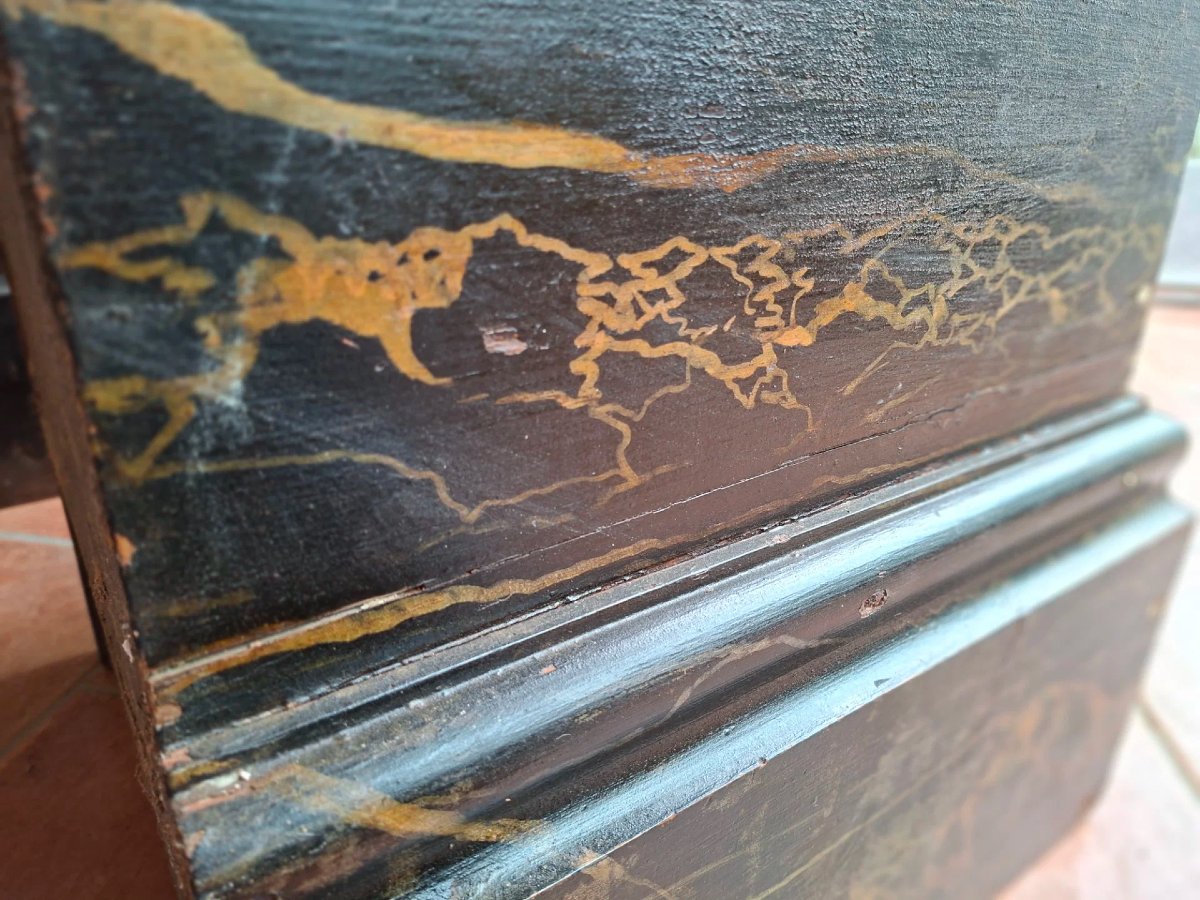  Coppia di basi per sculture in legno dipinto-photo-4