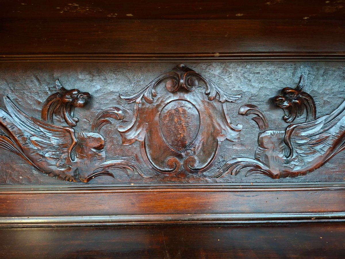 Credenza neorinascimentale in noce-photo-2