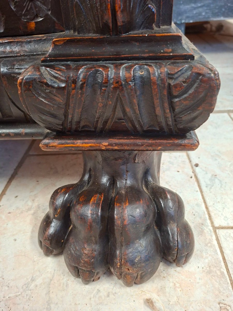 Credenza neorinascimentale in noce-photo-3