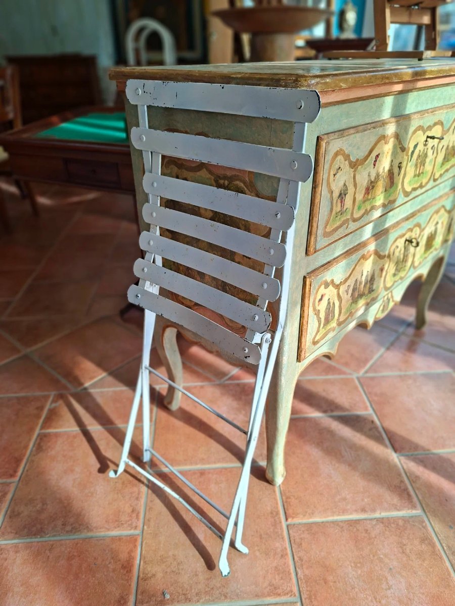 Tavolo in ferro con quattro sedie in ferro-photo-1