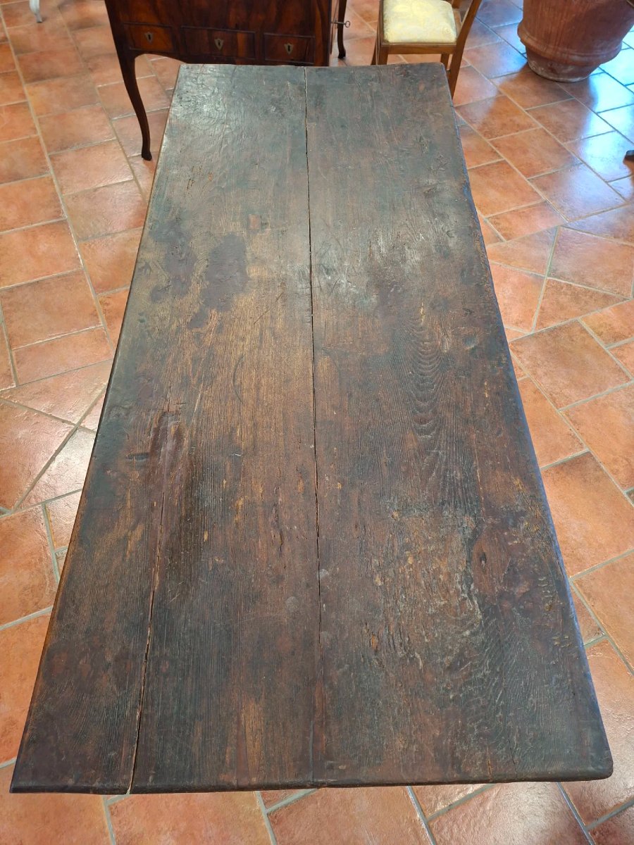 Tavolo a lira in castagno-photo-2