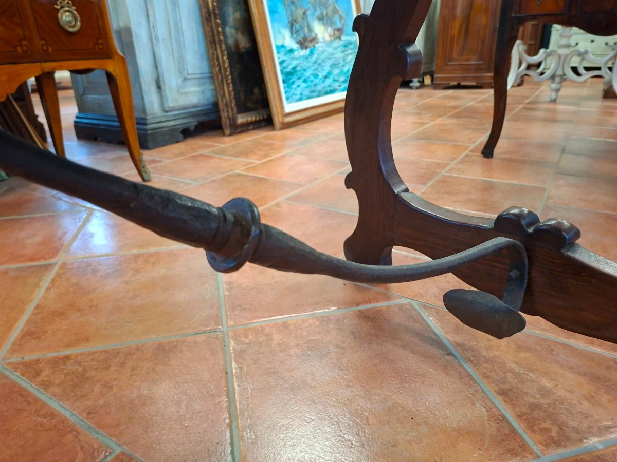 Tavolo a lira in castagno-photo-3