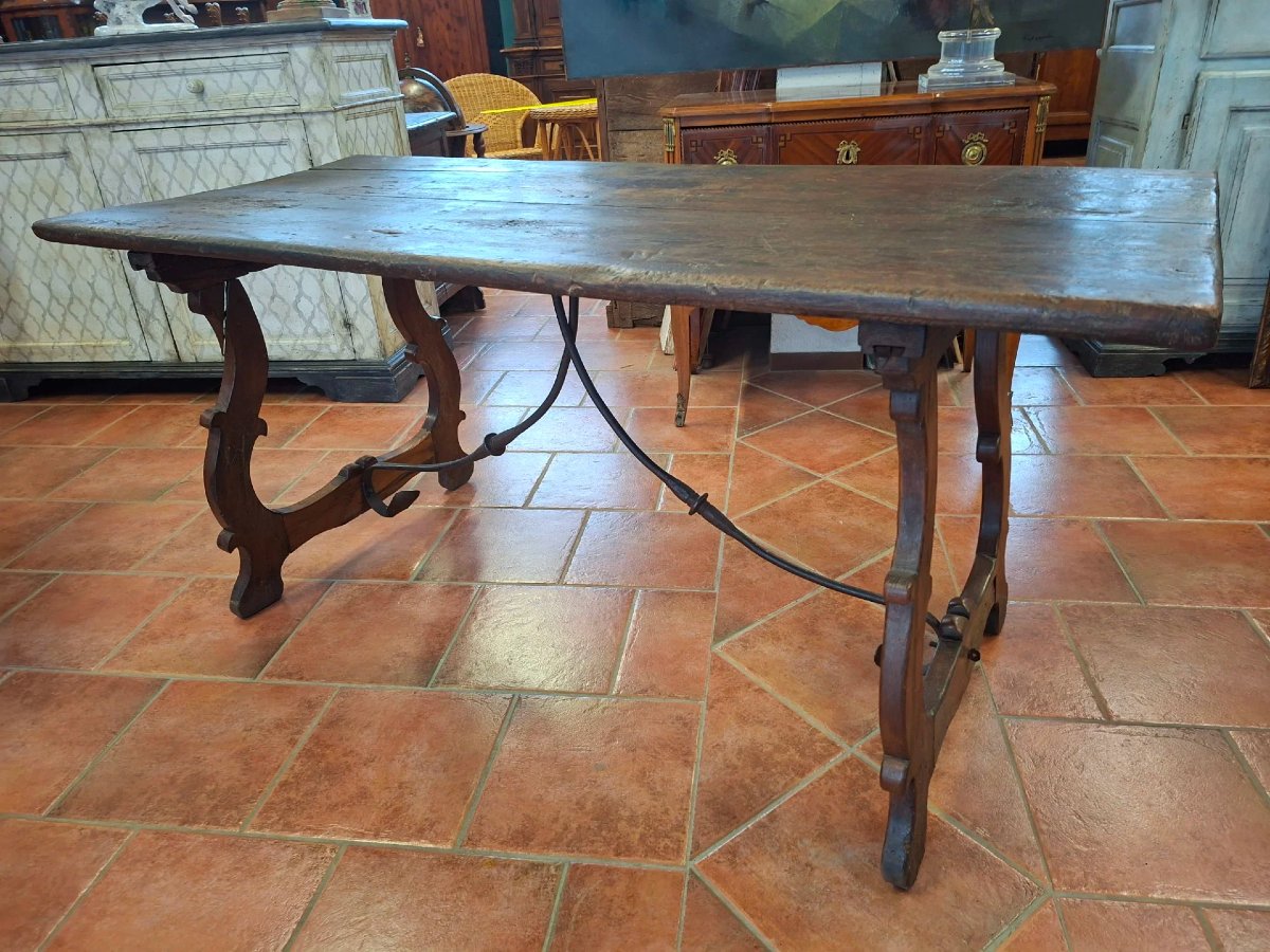 Tavolo a lira in castagno-photo-1