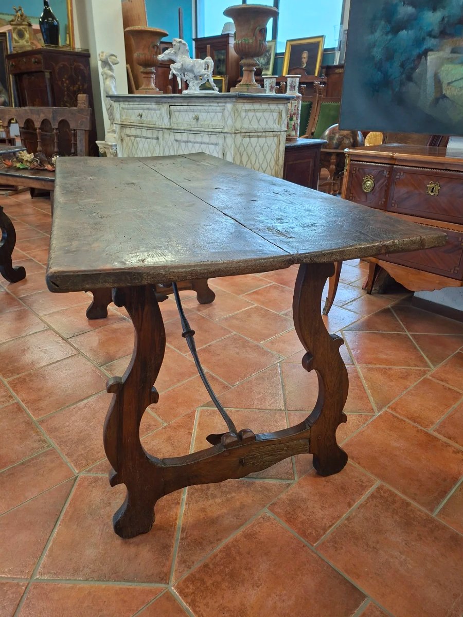 Tavolo a lira in castagno-photo-2