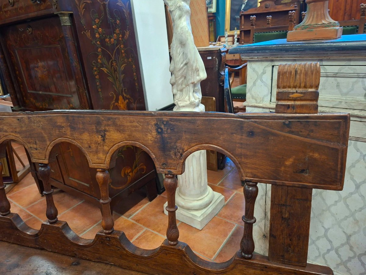 Panca fratina in noce e castagno del '700-photo-3