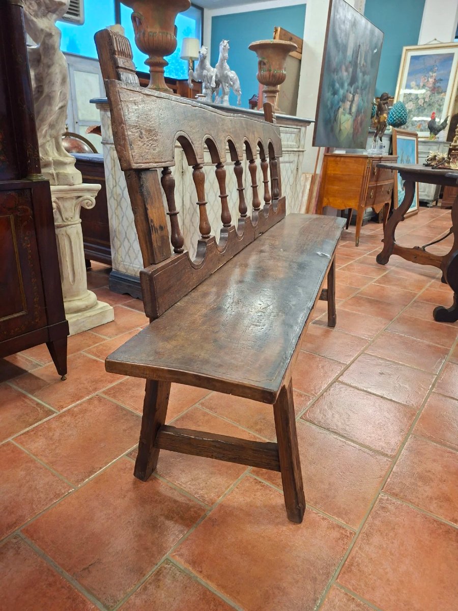 Panca fratina in noce e castagno del '700-photo-1