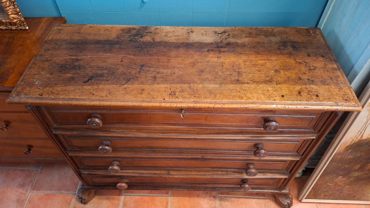 Comò in noce a 4 cassetti del '600-photo-2