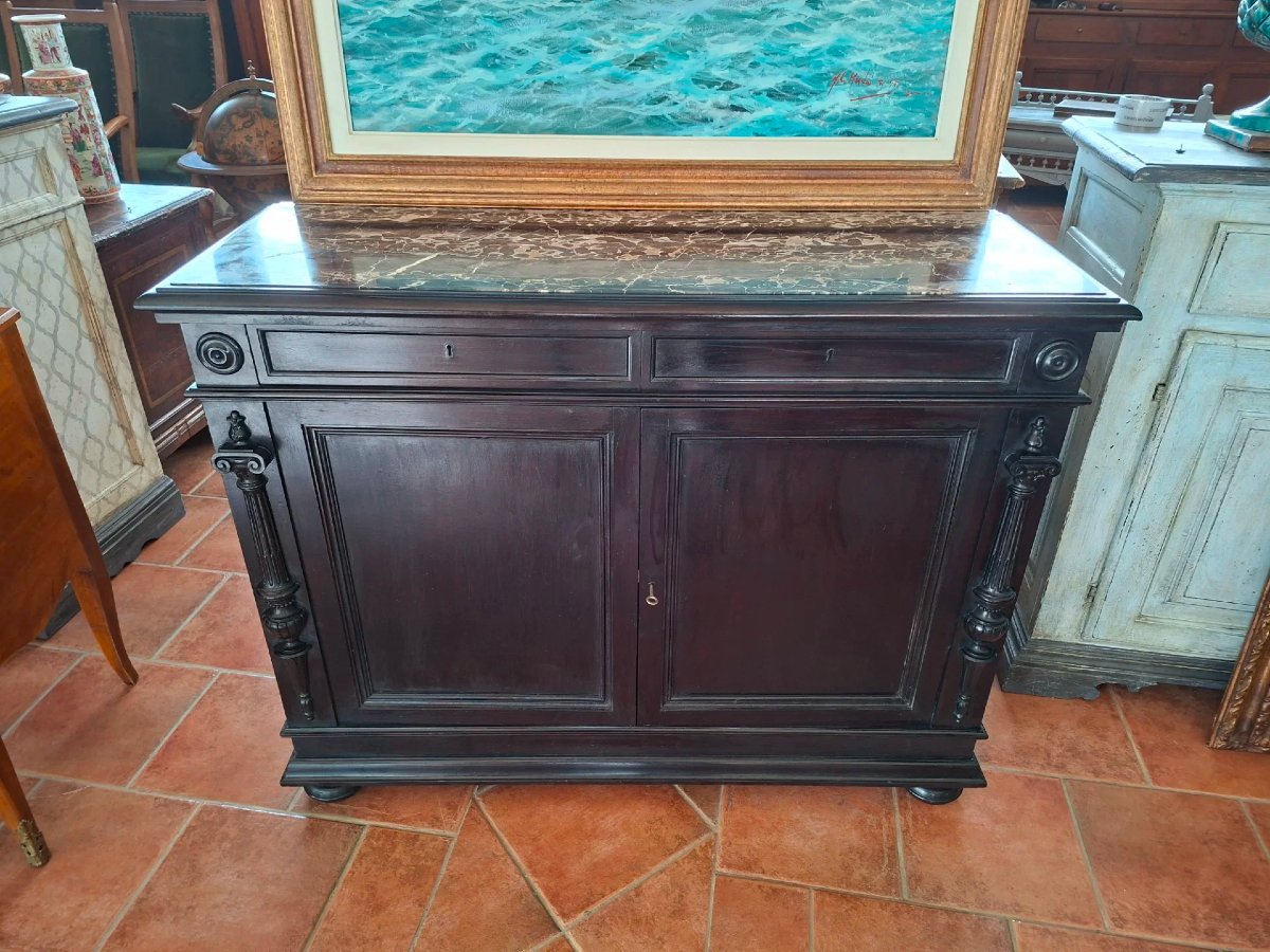 Credenza in mogano ebanizzato in stile Napoleone III-photo-3