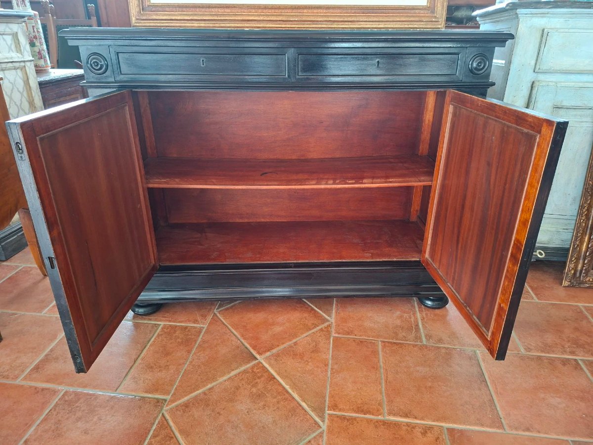 Credenza in mogano ebanizzato in stile Napoleone III-photo-4