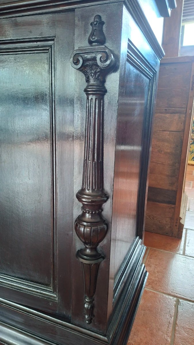 Credenza in mogano ebanizzato in stile Napoleone III-photo-6