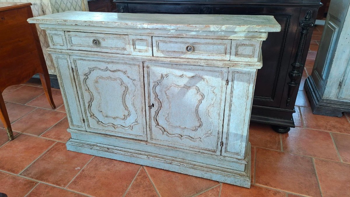 Credenza in noce dipinta-photo-2