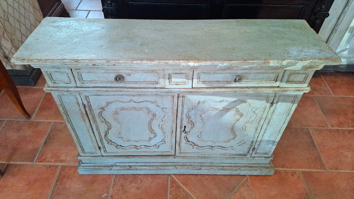 Credenza in noce dipinta-photo-3