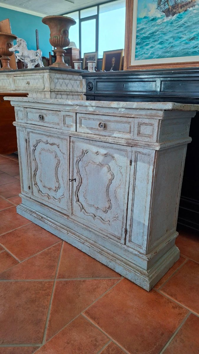 Credenza in noce dipinta-photo-4