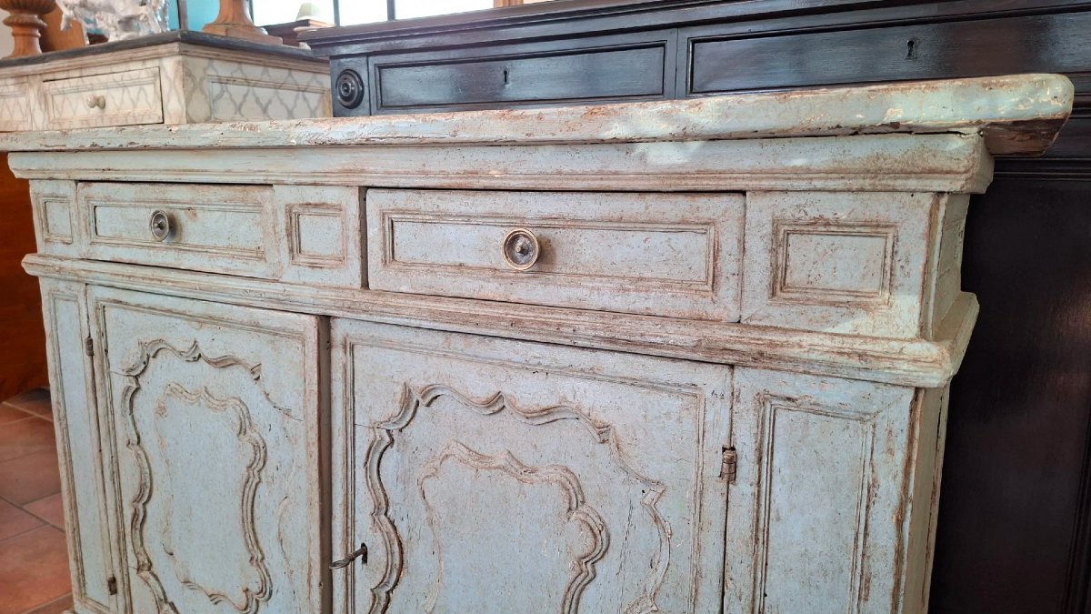 Credenza in noce dipinta-photo-3