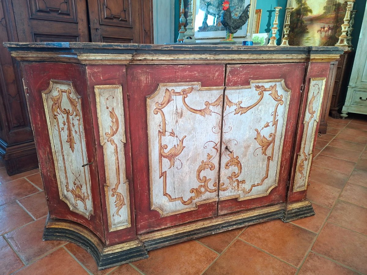 Credenza in stile Settecento dipinta-photo-1