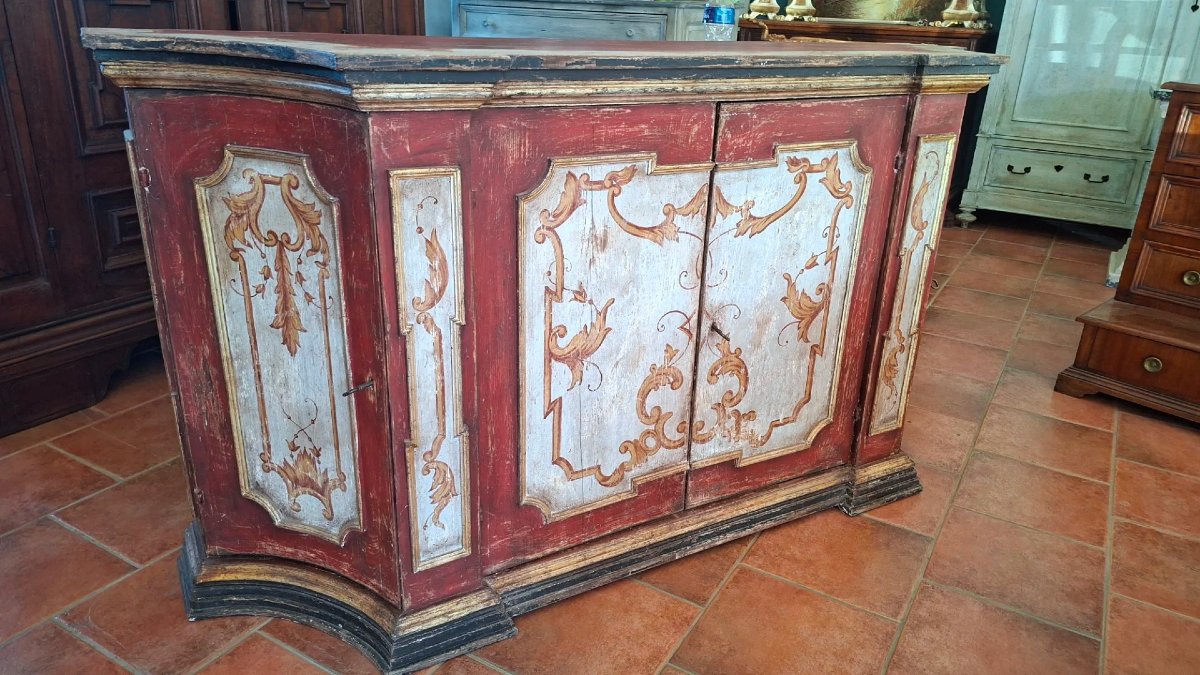 Credenza in stile Settecento dipinta-photo-2