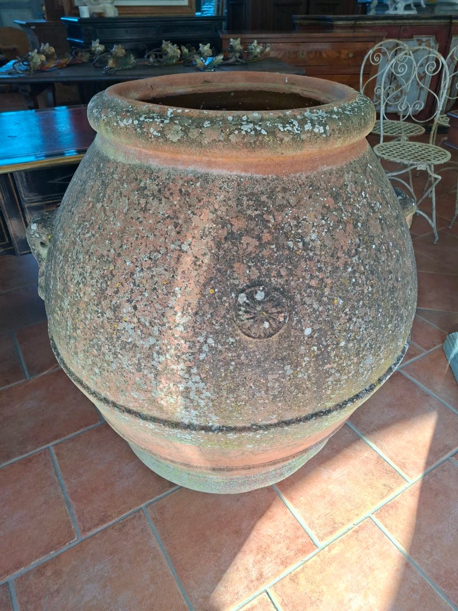 Orcio in terracotta dell'Impruneta dell'Ottocento-photo-2