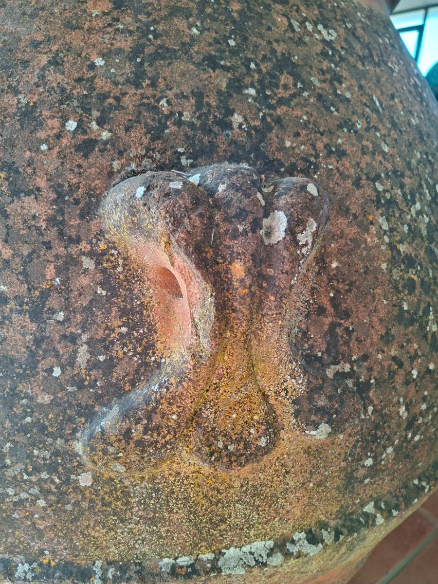 Orcio in terracotta dell'Impruneta dell'Ottocento-photo-1