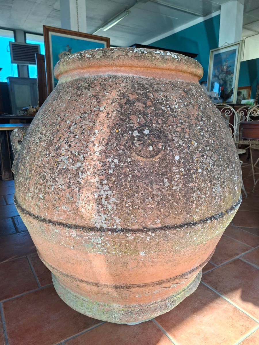 Orcio in terracotta dell'Impruneta dell'Ottocento