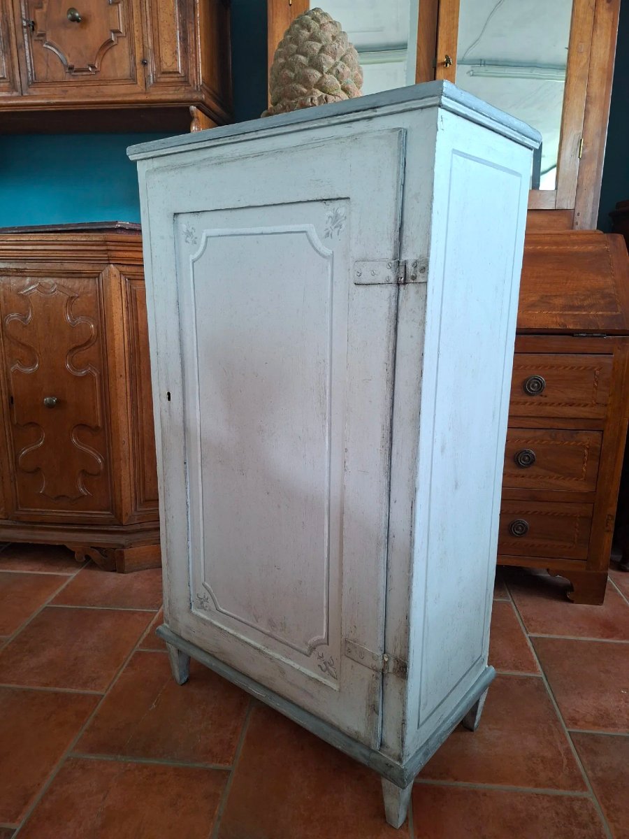  Credenza verticale ad un'anta Luigi XVI dipinta-photo-2