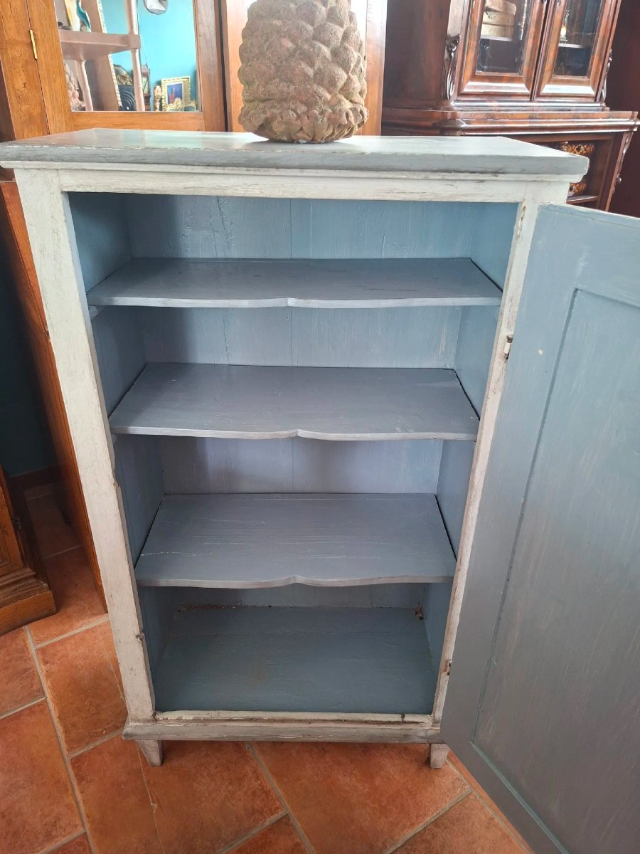  Credenza verticale ad un'anta Luigi XVI dipinta-photo-3